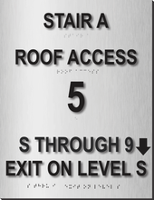 Load image into Gallery viewer, Stairwell_Floor_Level_Sign_Brushed_Aluminum