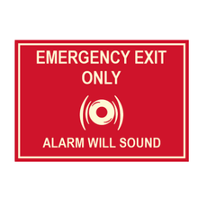Load image into Gallery viewer, Emergency Exit Only Alarm Will Sound