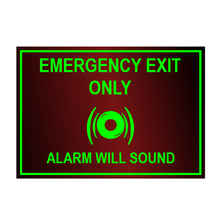 Load image into Gallery viewer, Emergency Exit Only Alarm will sound Glowing

