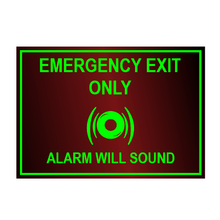 Load image into Gallery viewer, Emergency Exit Only Alarm will sound Glowing