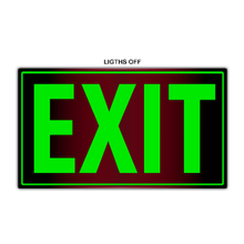 Load image into Gallery viewer, Glow in the dark exit sign Red glowing
