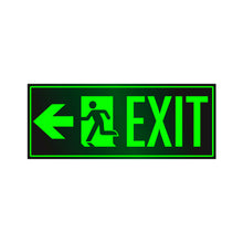 Load image into Gallery viewer, Photoluminescent Directional Exit Sign Left Arrow Glowing