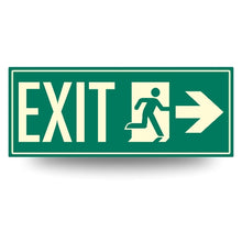 Load image into Gallery viewer, Photoluminescent Directional Exit Sign Right Arrow
