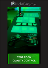 Load image into Gallery viewer, Photoluminescent Exit Sign Quality Control