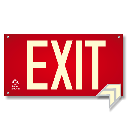 EXIT US看板　出口灯 Amazon.co.jp: 【壁掛け Lサイズ 矢印方向変更OK】EXIT 非常口 出口