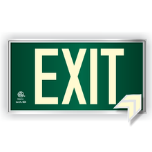 Load image into Gallery viewer, Photoluminescent Exit Sign UL 924 for wall with Frame