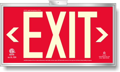 Photoluminescent Exit Signs