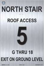 Load image into Gallery viewer, Stairwell_Floor_Level_Sign_Brushed_Aluminum
