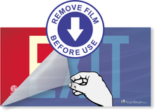 Load image into Gallery viewer, Photoluminescent Exit Sign Remove Protective Film
