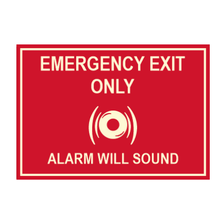 Load image into Gallery viewer, Emergency Exit Only Alarm Will Sound
