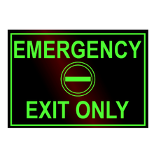 Load image into Gallery viewer, Emergency Exit Only Glow in the dark 
