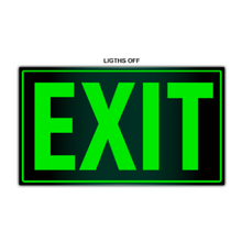 Load image into Gallery viewer, Glow in the dark exit sign Green glowing
