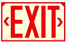 Load image into Gallery viewer, OSHA Glow Exit Sign with arrows
