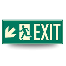 Load image into Gallery viewer, Photoluminescent Directional Exit Sign Down Right Arrow

