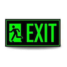 Load image into Gallery viewer, Photoluminescent Directional Exit Sign Left Glowing
